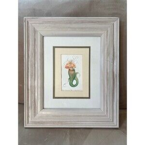 Framed Print Nursing Mermaid Sea Maiden #36 & Sea Baby #17 by Robert Kline Art